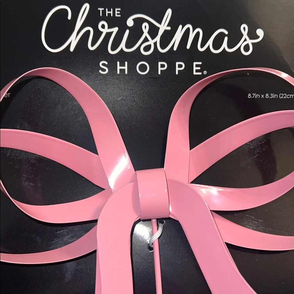 Pink Metal Ribbon Tree Topper (The Christmas Shoppe)